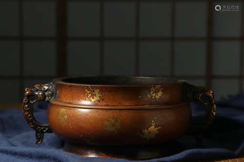 Ming dynasty, Xuan de style, Copper double ear censer