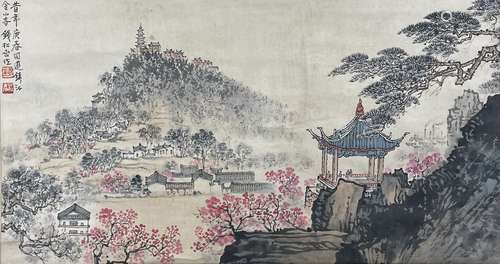 錢松喦 金山寺