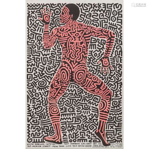 Ausstellungsplakat KEITH HARING „Into 84“ Tony Shafrazi Gall...