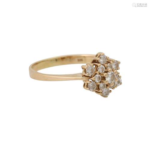 Ring mit Brillanten von ca. 0,3 ct,