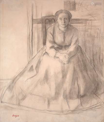 Edgar DEGAS (1834-1917)Étude pour le portrait de Mlle Dubour...