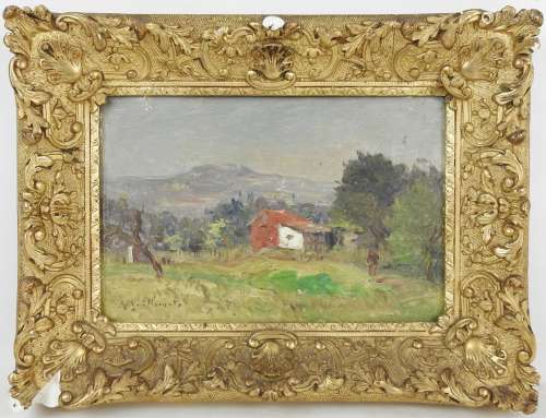 Jean-Baptiste Antoine GUILLEMET (1843-1918). Paysage animé. ...