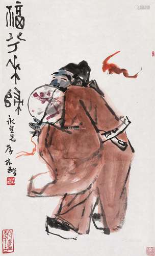 林锴（1924～2006） 福兮来归 镜片 设色纸本