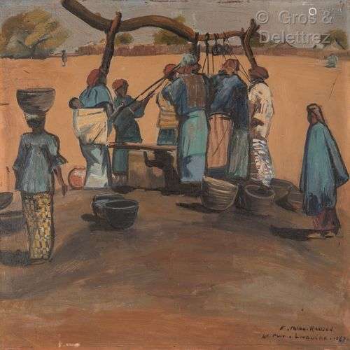 Elie MILLER-RANSON (1907-1989) Le puits de Linguére, Sénégal...