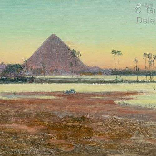 Jacques MAJORELLE (1886-1962) Pyramide d Egypte Huile sur pa...