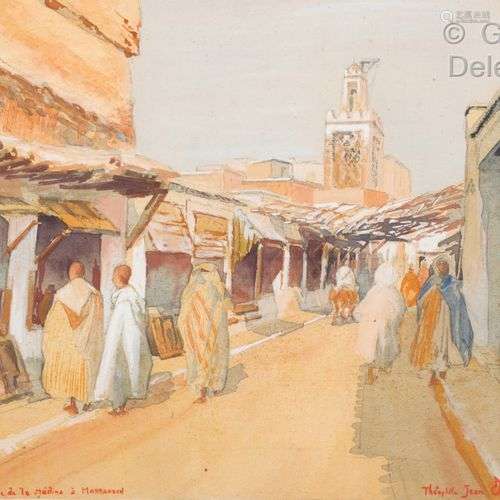 Théophile Jean DELAYE (1896-1973) Rue de la Médina à Marrake...