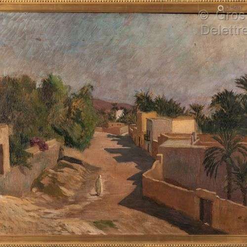 Jean DUTEY (1897-1954) Village du sud Algérien Huile sur pan...