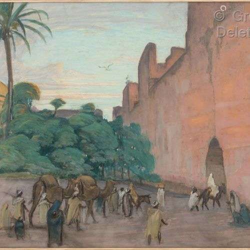 Maurice RODIEUX (1876-1927) Marrakech, entrée de la Bédia Pa...