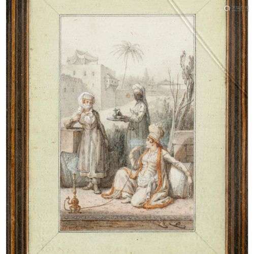 Jean-Baptiste HILAIRE (1753-1812/32) L heure du thé sur la t...