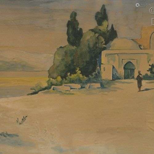R.KERANTE (XXe siècle) Afrique du Nord. Deux aquarelles, l'u...