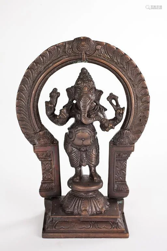 ANTIQUE INDIAN BRONZE GANESHA