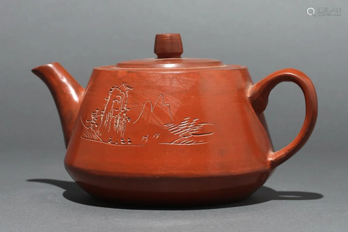 JAPANESE TERRACOTTA TEAPOT