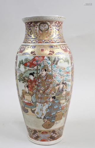 19TH CENTURY JAPANESE MEIJI PERIORD SATSUMA VASE