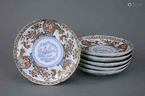 SET OF SIX JAPANESE IMARI PLATES