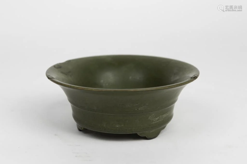 18TH CENTURY CHINESE TEA DUST GLAZED BOWL