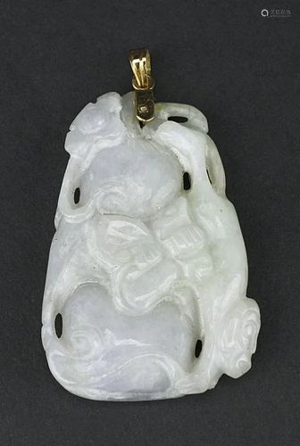 CHINESE JADEITE PENDANT OF A DOUBLE GOURD