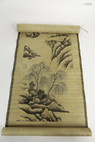 CHINESE LANDSCAPE SCROLL PAINTING