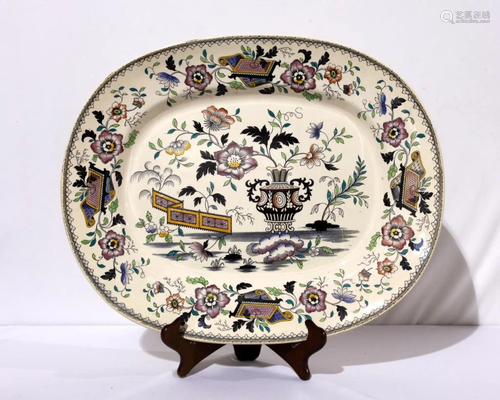 LARGE EM & CO. FLOWER PLATE