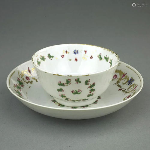 18TH C. CHINESE MADE FOR EXPORT CUP AND SAUCER