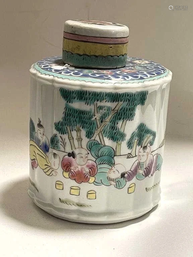 SMALL CHINESE LIDDED JAR