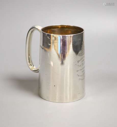 A George V silver pint mug by Atkins Bros, Sheffield, 1933, ...