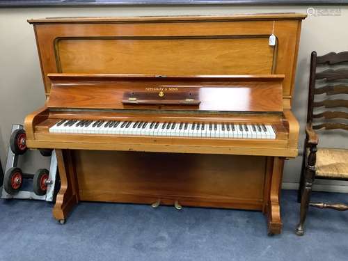 A Steinway & Sons Vertegrand upright piano, No. 126782 (1908...