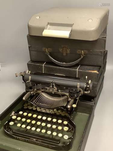 Four vintage typewriters