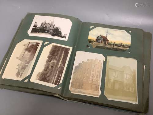 An Edwardian postcard album, British topographical to includ...