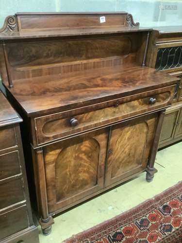 A Victorian mahogany chiffonier, width 104cm