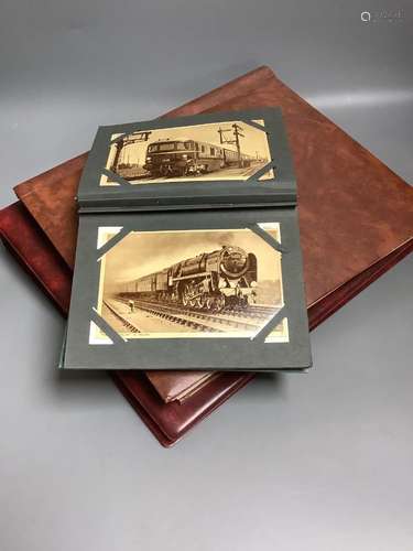 Three albums of vintage and reproduction Transport and UK vi...