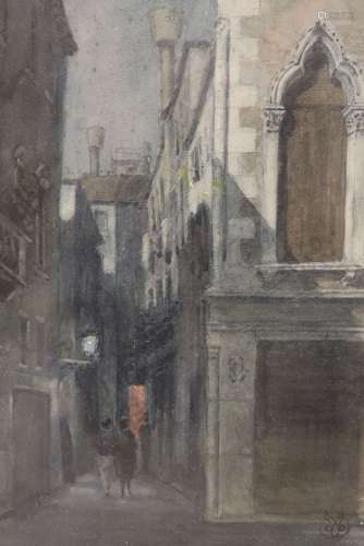 Sydney Lee (1866-1949), watercolour, Street scene, monogramm...