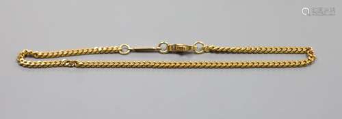 A continental 585 yellow metal curb link bracelet,22cm, 6.2 ...