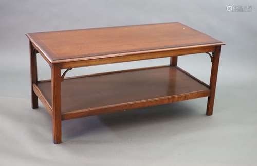 A mahogany two tier coffee table, 122 x 62cmwidth 122cm dept...