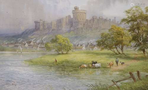 Sidney Watts (fl.1890-1910) watercolour Windsor Castle from ...