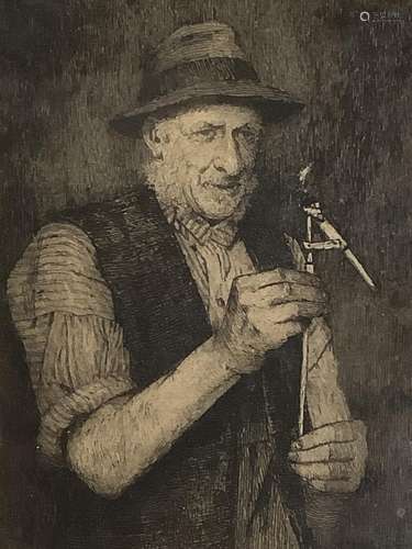 Charles Spencelayh (1865-1958) etching