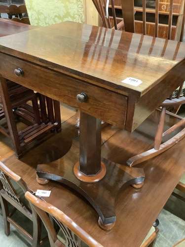 An early Victorian rosewood occasional table, width 61cm