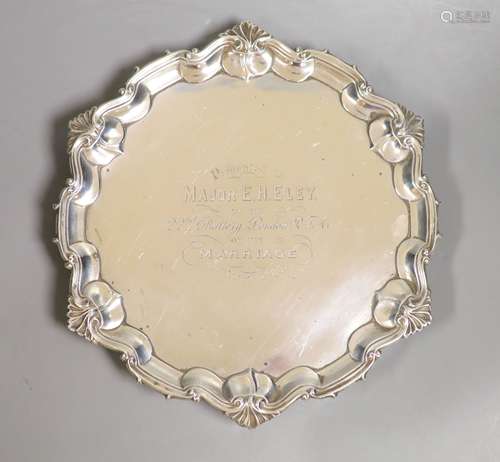 An Edwardian silver salver by William Hutton and Sons, Londo...