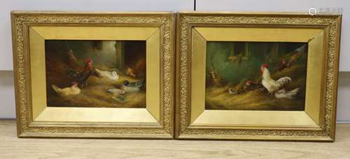 A. Jackson, pair of oils on boards, Studies of ducks and chi...