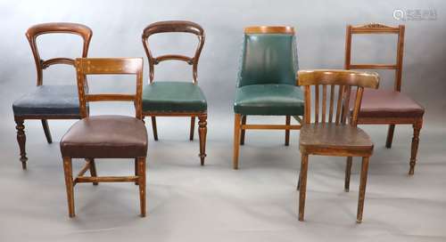 Six chairs from the Libary of the Royal College of Surgeons,...