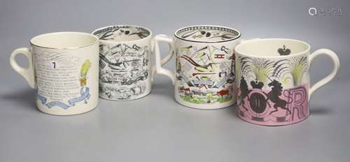 An Eric Ravilious Elizabeth II coronation mug and three 'spe...