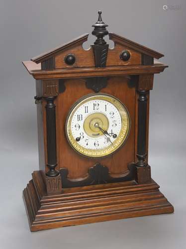 Fattorini & Sons. A late 19th century mahogany mantel clock,...