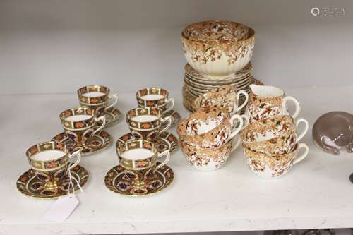 A set of six Royal Crown Derby Imari pattern coffee cups and...