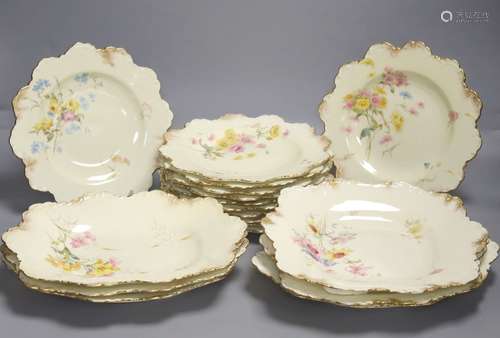 A Royal Crown Derby part dessert service, c.1900