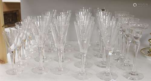 A collection of nine Darlington Sharon designed sherry glass...