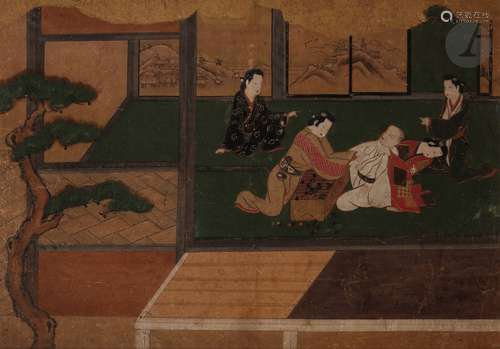 Peinture sur papier, Japon, début de l’époque Edo, XVIIe siè...