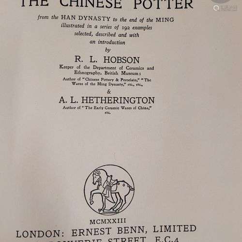 [CHINE - CÉRAMIQUE] Six ouvrages :- Hobson R. L. et Hetherin...