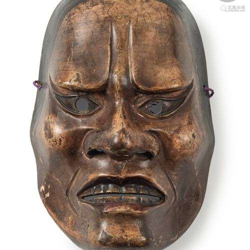 Masque de Nō, Japon, milieu de l’époque Edo (1603-1868)En bo...