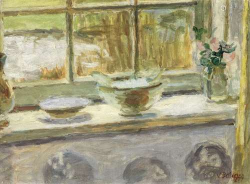 Vanessa Bell (British, 1879-1961) Pond from a Window 26 x 35...