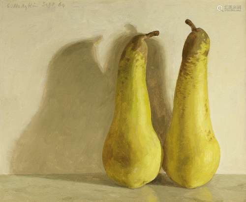Eliot Hodgkin (British, 1905-1987) Two Standing Pears 25.4 x...