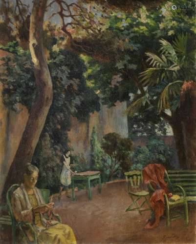 Roger Fry (British, 1866-1934) Garden at Cassis 79.8 x 65 cm...